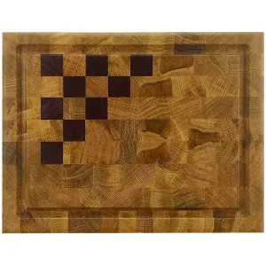 Skærebræt af eg 130  - Eg med mønster af purple hearth i tern.