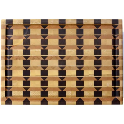 Skærebræt valnød, ahorn og kirsebær i mønster